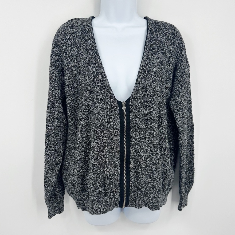 Urban Outfitters Zip Up V Neck Sweater Size Medium Grunge Fall